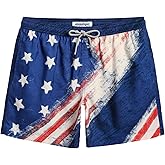maamgic Mens Swim Trunks 5 Inch with Mesh Lining, Quick Dry Mens Bathing Suit, Swim Shorts for Swimming and Beach