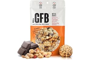 The Gluten Free Brothers Dark Chocolate Peanut Butter Bites, Gluten Free Protein Balls, Non GMO, Vegan, Snack Size, Plant Bas