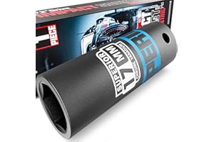 Aiourx 1/2" Drive Impact Socket, 17 mm Deep Socket, Metric, 6 Point, CR-V, for Automotive Maintaince, Mechanical Equipment Maintaince