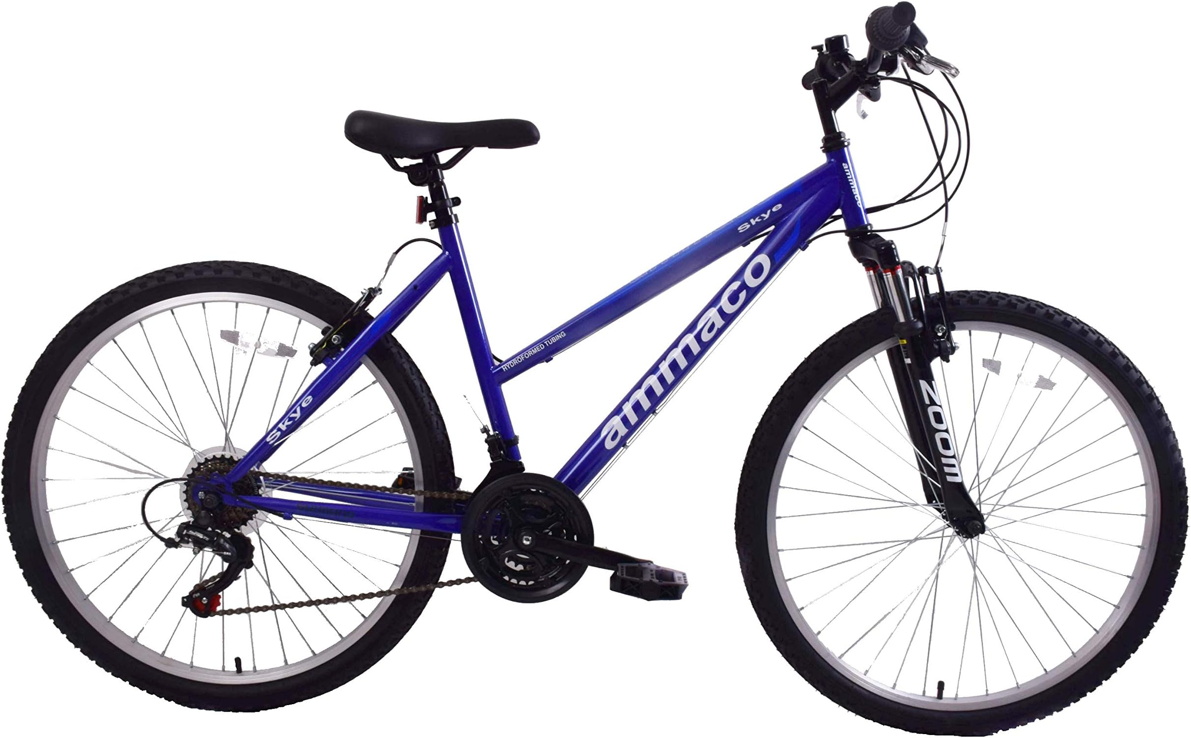 AmmacoSkye 26" Wheel Womens Mountain Bike Front Suspension 16" Frame 21 Speed Purple