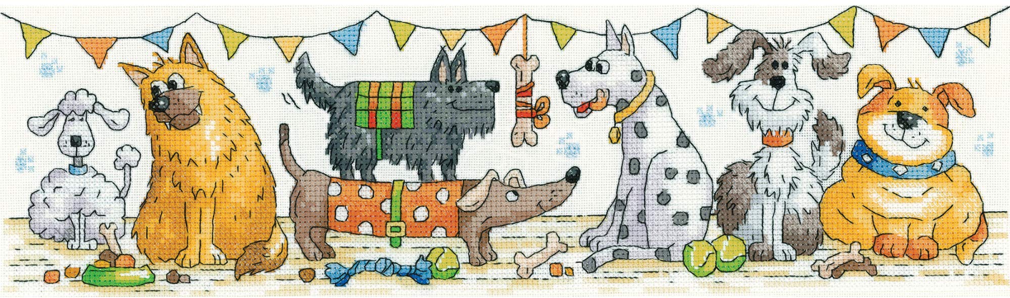 Heritage Crafts Cross Stitch Kit - Dog Show (Aida)
