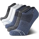 Tommy Hilfiger Mens No Show Socks - 6 Pack Lightweight Performance Stretch Athletic Invisible Shoe Socks Liners for Men