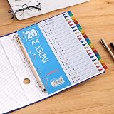 ROSSHINE 1-20 Part File Dividers A4 6Pack Multi-Color 11-Hole Pre-Punched view 4
