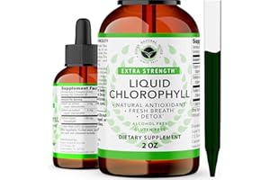 Super Natural Goods Chlorophyll Liquid Drops - Immune Support, Morning Energy Boost, Body Odor, Acne, Digestion Support, & Fast Detox - Natural & Vegan