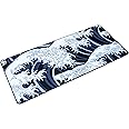 Locus Wave XXL Japanese Style Gaming Mousepad/Desk Mat - Large, Wide, Extended, Artisanal Mousepad, Durable Hybrid Textured Surface | 36x16 Inch / 900x400mm [4mm Thick]