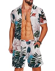 COOFANDY Men's Casual Button-Down Short Sleeve
