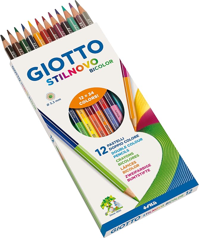 Stilnovo Bicolor Lápices de Colores, Estuche 12 Uds