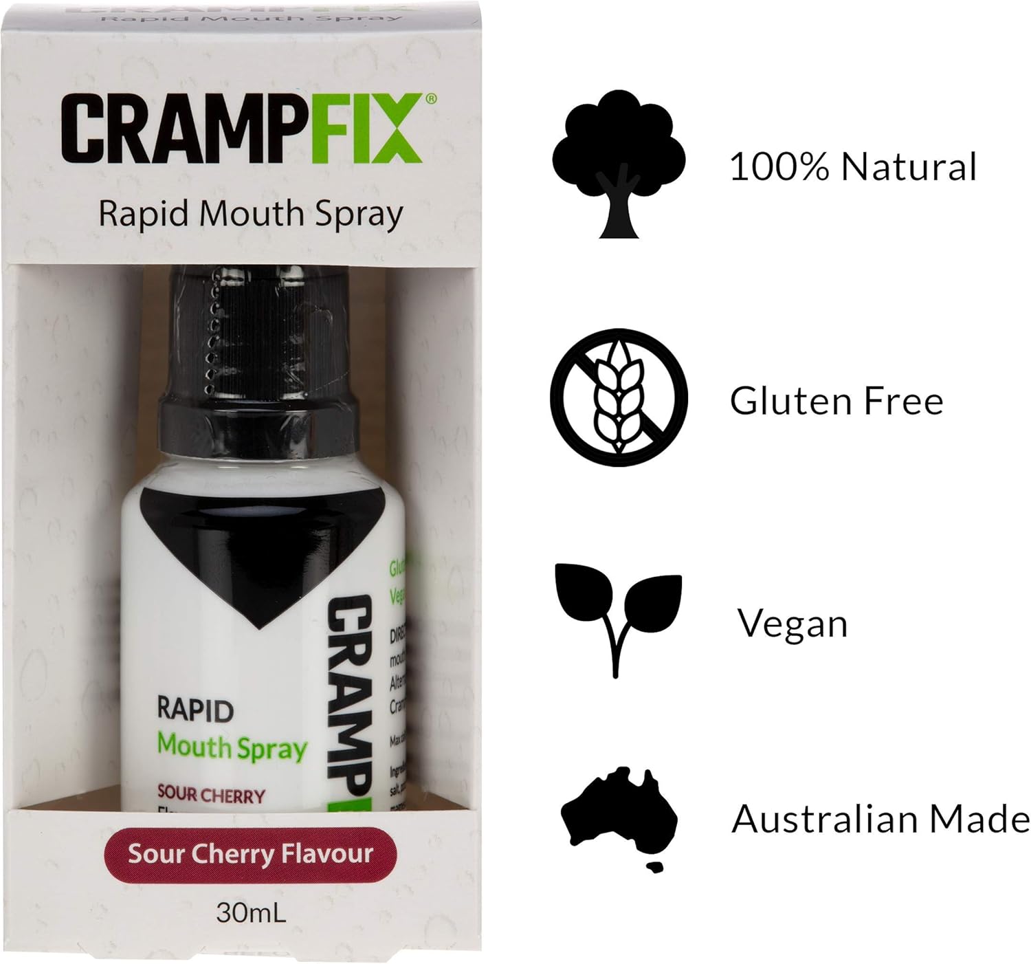 Leg Cramp Spray by CRAMPFIX, Night Cramps, All Natural, Mouth Spray for Fast Muscle Cramp Relief, 60 Dose Bottle: Health & Personal Care