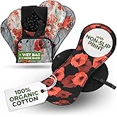 High-Absorbency Reusable Incontinence Pads for Women’s Bladder Control (6-Pack, L & XL) – Leak-Proof & Odor-Free Sanitary Cloth Pads – High Temp Washable, Non-Slip Organic Cotton & Gentle on Skin