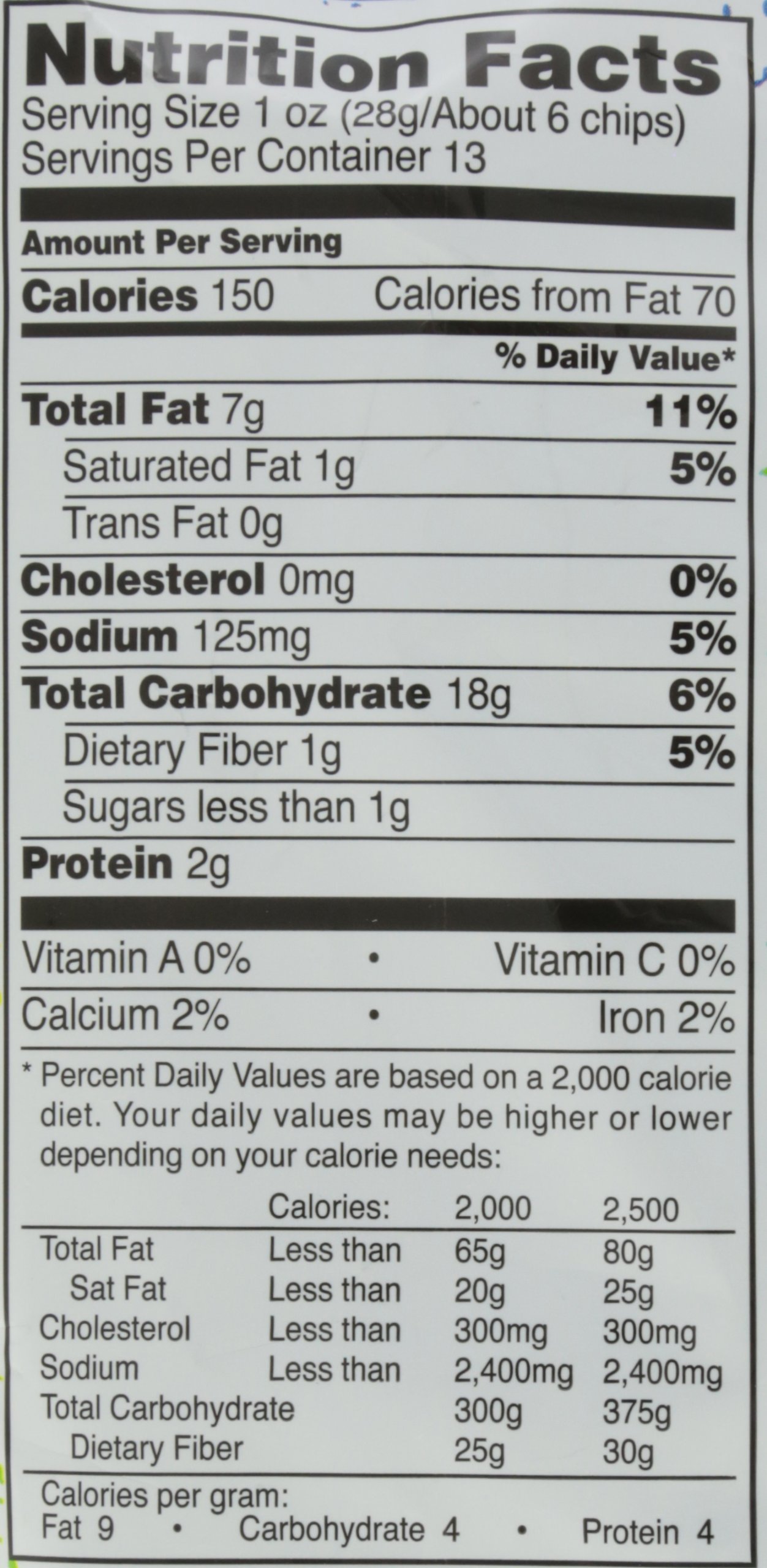 tostitos lime nutrition facts