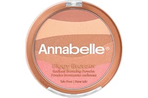Annabelle Biggy Bronzer Radiant Bronzing Powder Talc-Free, Trio Gold, Vegan, Cruelty-Free, Paraben-Free, Fragrance-Free, Hypo