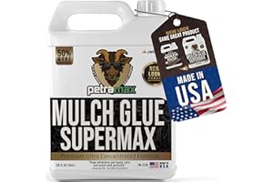 PetraMax Mulch Glue for Landscaping Rocks Max Concentrate, Non-Toxic Pea Gravel Binder, Mulch and Rock Glue for Landscaping, Landscape Rock and Gravel Stabilizer - Dries Clear Fast Dry (SuperMax, 1G)