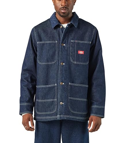 Wild Ass Lined Denim Chore Coat Rigid Blue MD at Amazon Men's