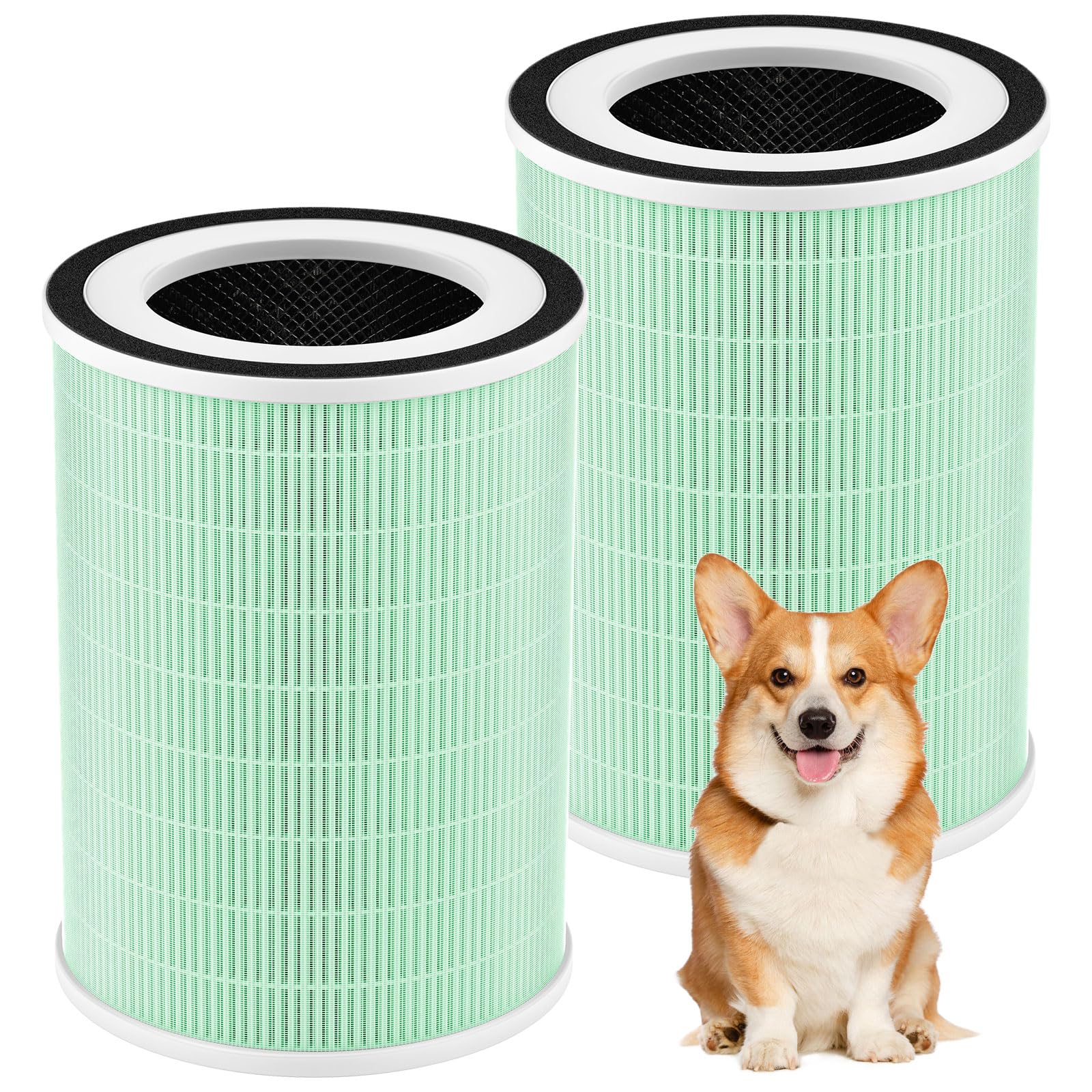 Photo 1 of 1 Pack True HEPA Filter, 4 in 1 Pet Replacement Filter, 360 4-Stage Filtration, Compatible With Afloia KILO, KILOPLUS, KILOPRO, MIRO, MIRO PRO, MORENTO MR-Kilo, Kalo Air Purifier, Green