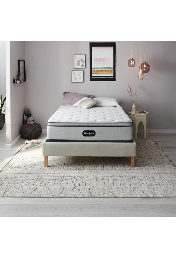 Beautyrest Silver BRS900 13 Inch Plush Euro Top Mattress, Queen