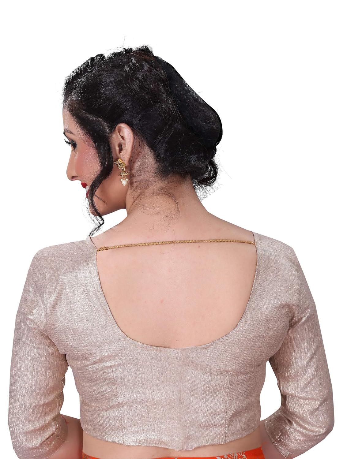 perfectblue women's linen saree with blouse piece (silkivariation)