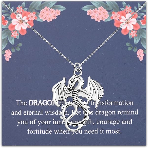 Glow In The Dark Dragon Necklace | Luminous Pterodactyl Pendant, Punk Vintage Style For Men & Women