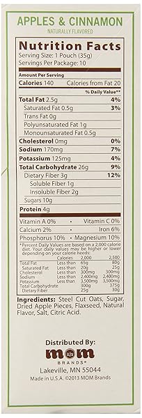 BETTER OATS STEEL CUT OATS WITH FLAX, APPLES AND CINNAMON, 10 POUCHES (PACK OF 2)