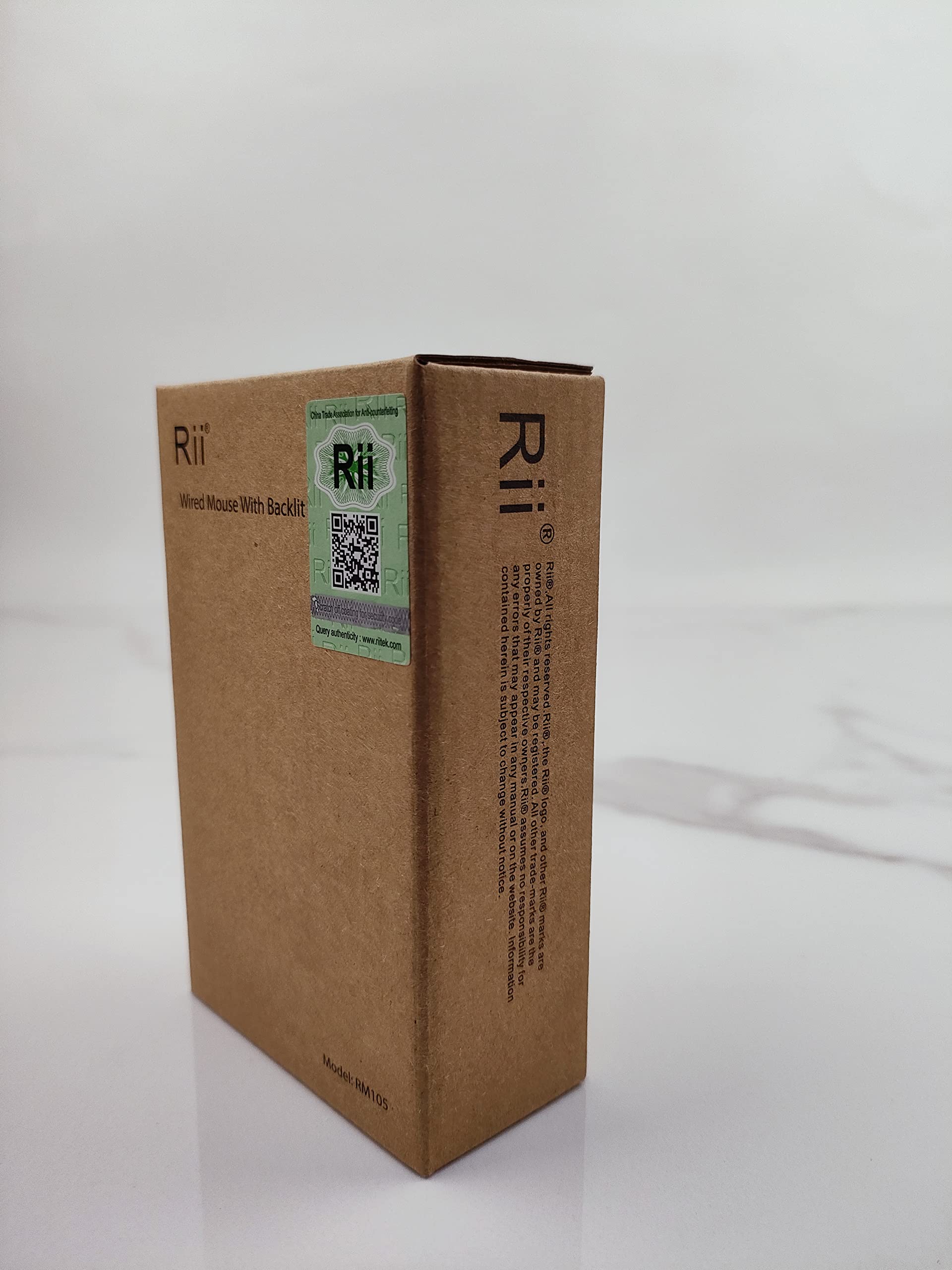 Rii RM105 Wired Mouse,Computer Mouse with Colorful RGB Backlight,Comfortable Grip Ergonomic Optical,USB Wired Mice Support Windows PC, Laptop,Desktop,Notebook,Chromebook