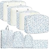 YEEYAA Packing Cubes for Travel - 8 Set Luggage Organizer Bags for Family, Mesh Breathable Packing Cubes for Suitcases Durable Travel Essentials Bags Set