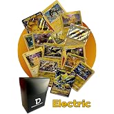 Electric Type TCG Assortment Bundle || Guaranteed Ultra Rare Electric Card + 30 Random Electric Type Cards + Dan123yal Deck Box