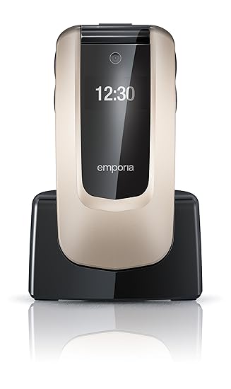 emporiaCOMFORT V66_001_CP Klappenhandy, bedienfreundlich, 2MP Kamera, Notruffunktion champagner