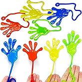 10 Pcs Large Sticky Hands Bulk Party Favors for Kids, Jumbo Stretchy Sticky Hand Toys for Classroom Prizes, Students Favors, Giant Sticky Sensory Toys for Easter Egg Fillers, Goodie Bag Stuffers