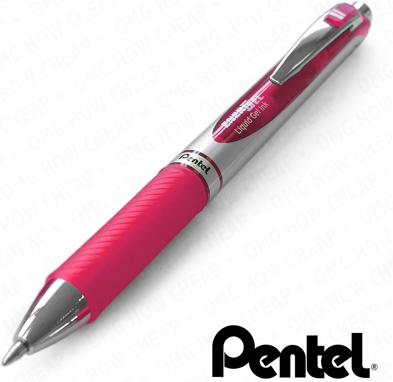 Pentel EnerGel XM BL77 - Retractable Liquid Gel Ink Pen - 0.7mm - 54% Recycled - Pink - Pack of 3, 1 count (Pack of 3) - Image 3