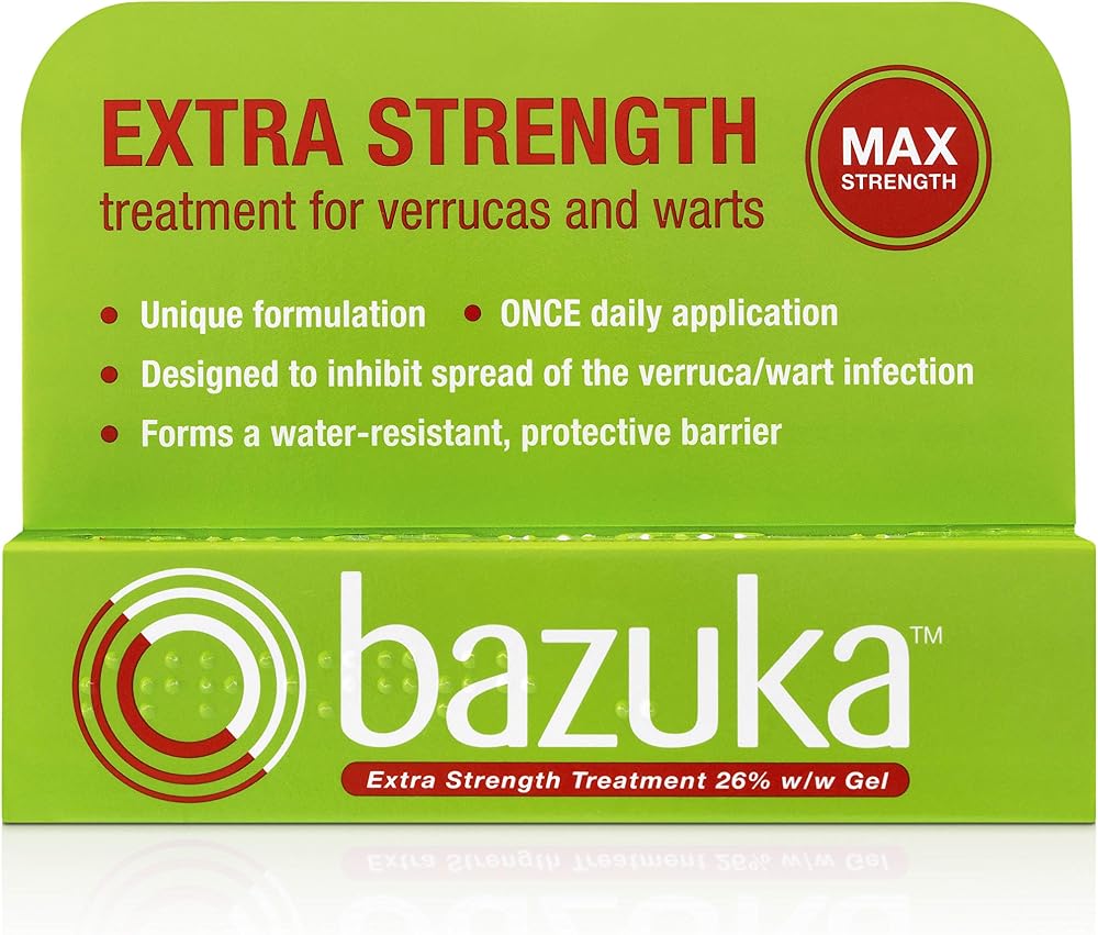 Bazuka Extra Strength Gel for Verrucas and Warts 6g with Emery Board