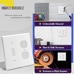 ENERLITES Combination Toggle Light Switch/Duplex