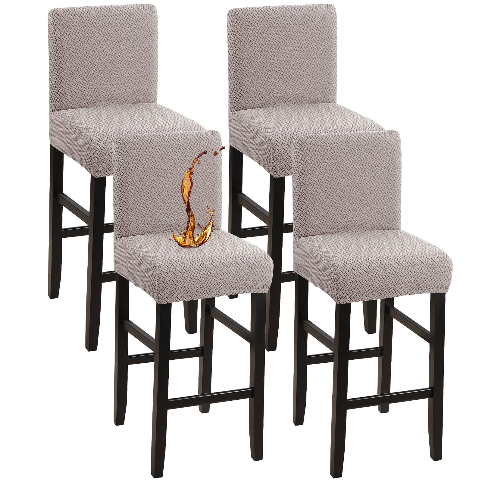 YISUN Waterproof Bar Stool Covers, Stretch Pub