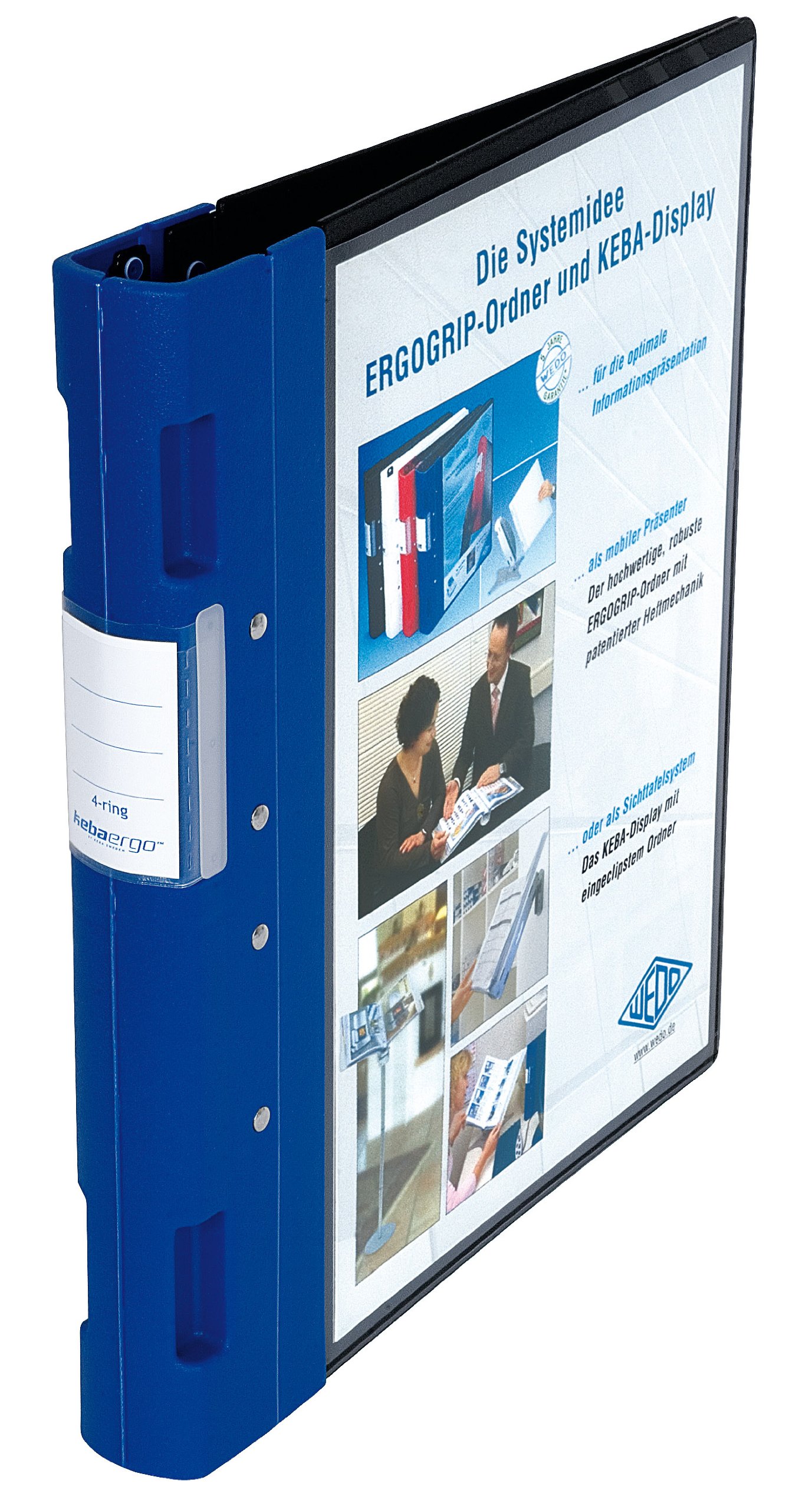 Wedo Ergogrip Presentation Folder, red Spine, Black Cover. Extremely Robust Folder, for the Optimum Presentation and Filing of documents, brochures and Pictures.