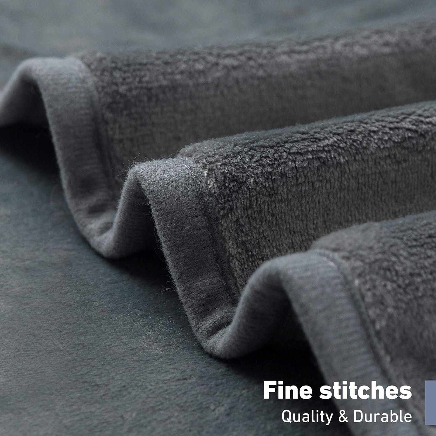 Leeden Ultra Soft Throw Blanket King Size All Season Flannel Fleece Blankets Throws for Couch Sofa Bed Plush Thick Warm Fuzzy Anti-Static Lightweight Microfiber (Dark Grey,108"x 90"): Home & Kitchen
