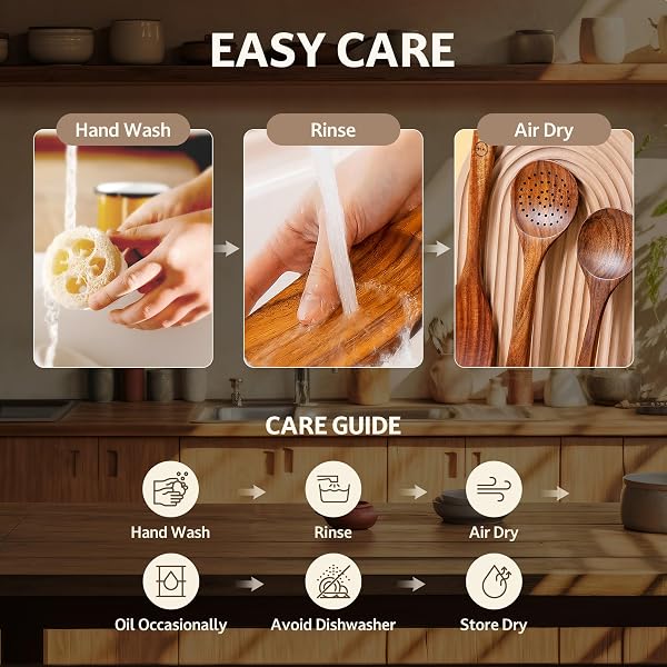 SOOMGYEOL SEOM 10-PIECE TEAK WOOD COOKING UTENSIL SET