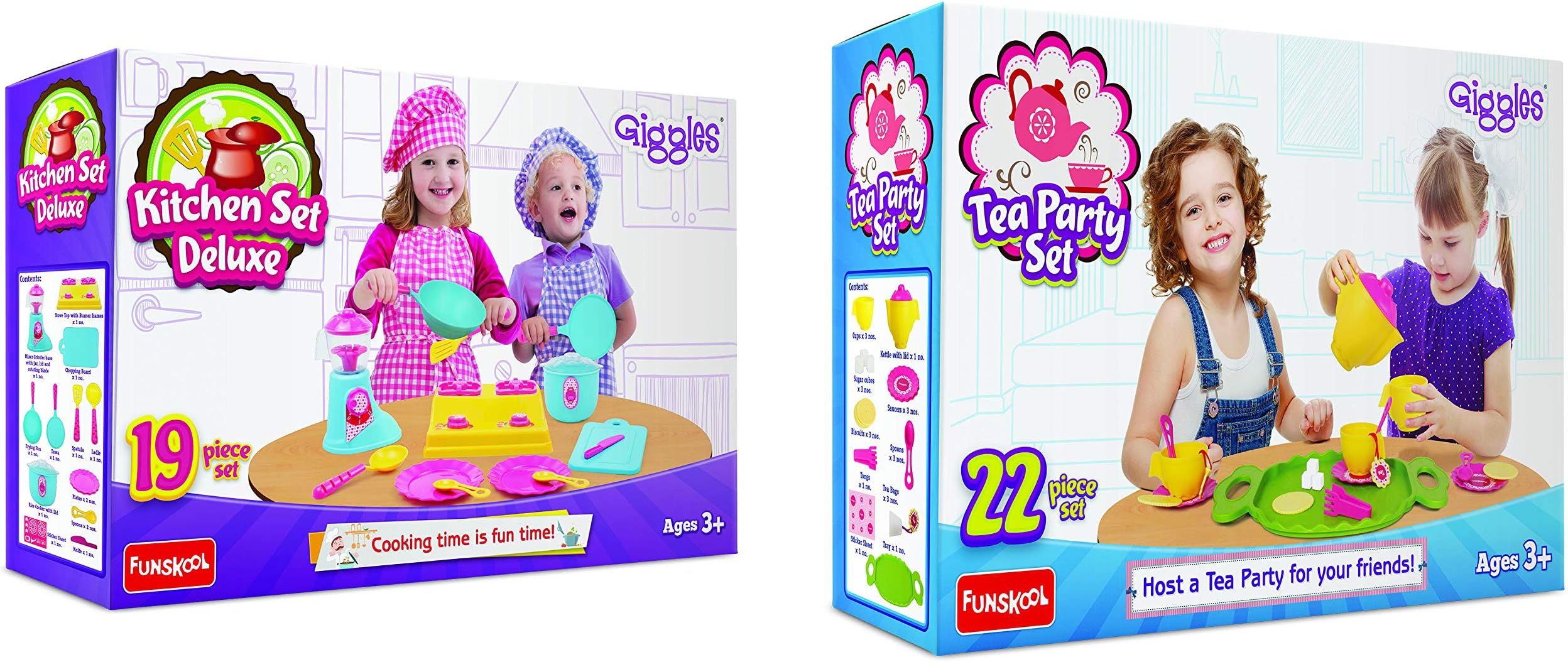 Giggles Kitchen Set Deluxe + Tea Party Set