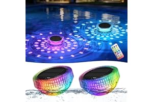 BSgifts Floating Solar Pool Lights, Outdoor LED Floating Pool Lighting with Remote, RGB Color Changing, IP68 Waterproof, Ligh