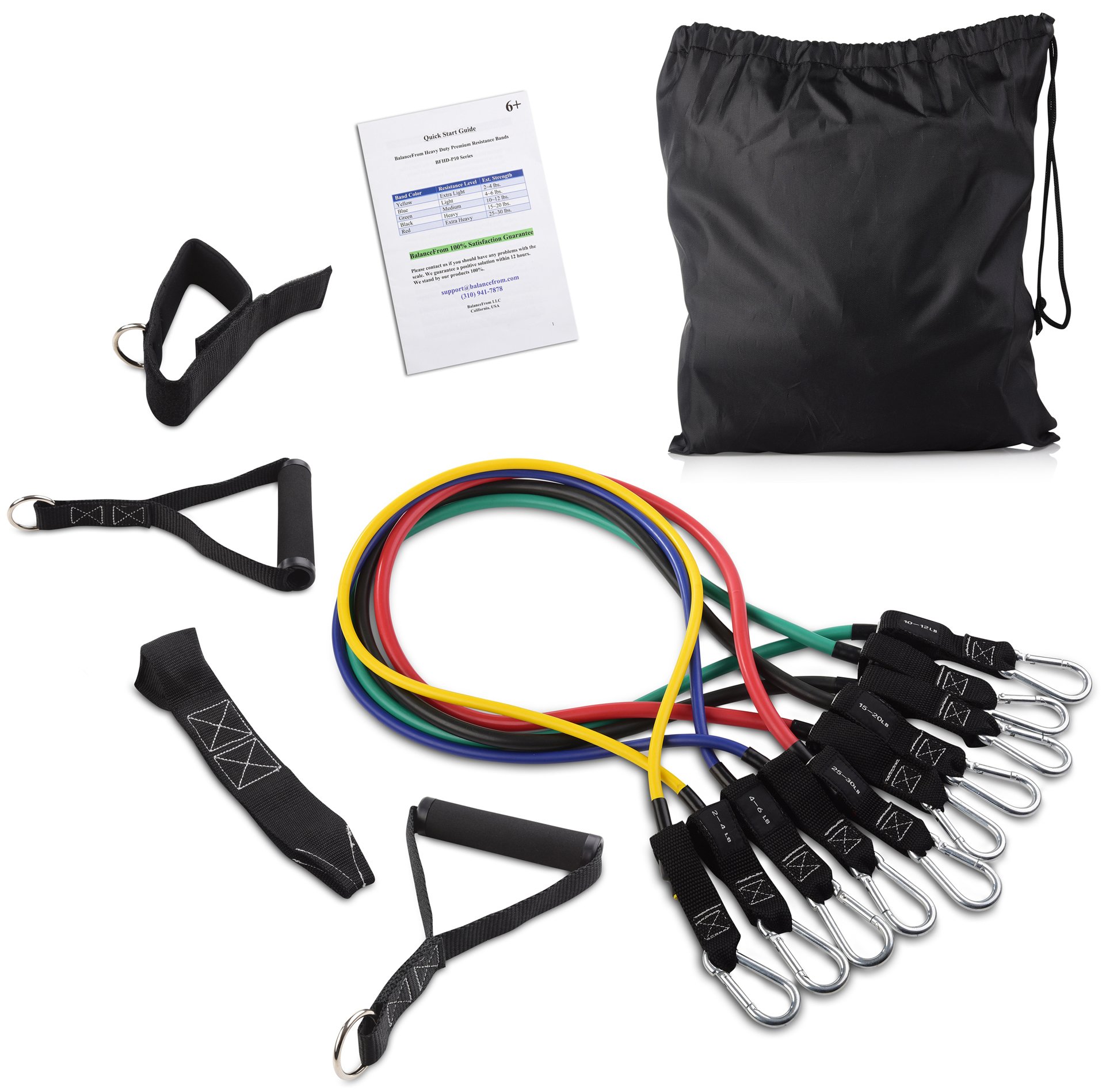 BalanceFrom Resistance Band Set Include Stackable Exercise