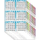 Bingo Books &ndash; 6 Faces, 10 Pages Each, 100 Disposable Game Books &ndash; Recyclable Dauber Sheets &ndash; Bulk Bingo Cards for Seniors &amp; Adults (6on10up)