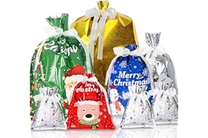 GENERIC Christmas Gift Bags-41 PCS For Holiday Gift Assorted Sizes Bulk (Large Medium Small)