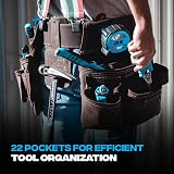 OX Pro Framer's Tool Rig Oil Tanned Top Grain Leather Work Apron Pouch view 5