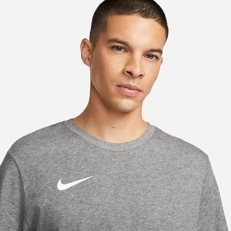Uomo T-Shirt, Carbone Heathr, Bianco, Xxl