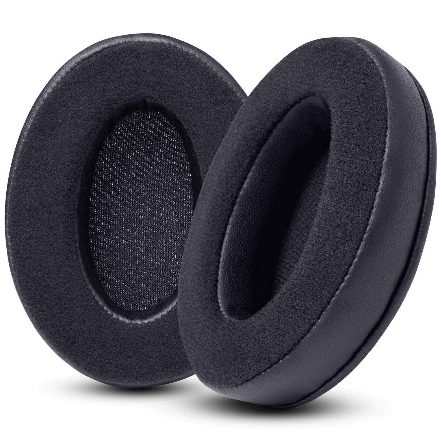 WC PadZ Velour - The Ultimate Upgraded Earpads by Wicked Cushions - Compatible With Audio Technica, HyperX, SteelSeries Arctis & More - Extra Thick - Bigger Opening - Softer Memory Foam | Black