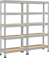 Yaheetech 2pcs 5 Tier Garage Shelving Units 140x30x150cm Heavy Duty
