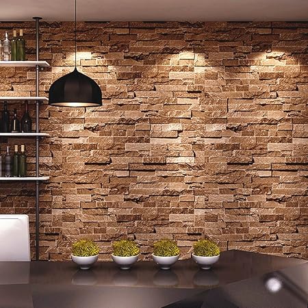 Birwall Cutral Faux Brick Stone Wallpaper Wall Mural 3d Kitchen