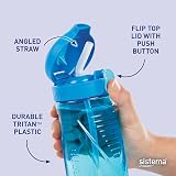Sistema Hydrate Quick Flip Water Bottle 520 ml with Straw Kids Colours view 5