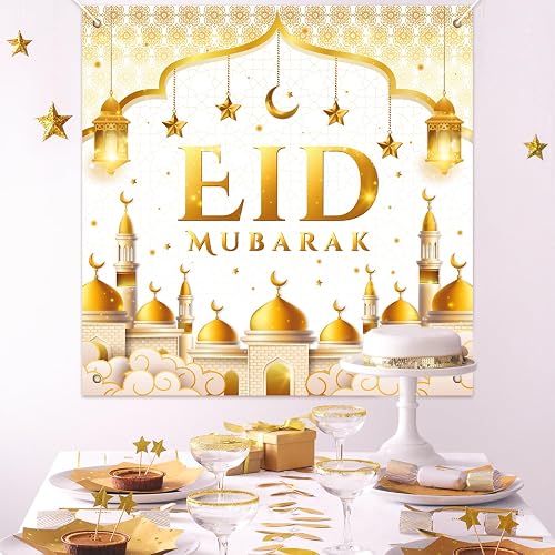Eid Mubarak Banner - Ramadan Party Dekoration Für Eid Al-Fitr Feier