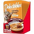 Hartz Delectables Stew Senior Lickable Wet Cat Treats, Multiple Flavors