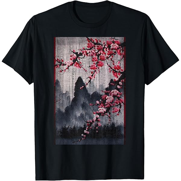 ヤヨマウンテンビューページ Amazon.com: Vintage Japanese Flower Tee Mountain View