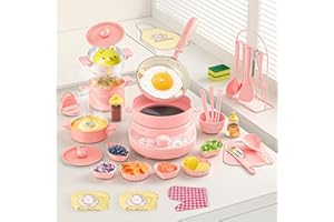 Gotoofun Kids Cooking Sets Real Pink Play Mini Kitchen, Safe Real Food Making Knife Set for Children 8-12 Girls Toddler Montessori Toys