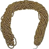 11/0 Glass Seed Beads, 12 String Hanks, Small Craft Beads, 2 mm (Gold)